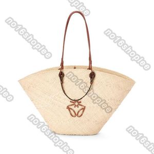 Sac de mode Anagram Basket Handbags Designer Femmes Tote Sacs Grands sacs de plage en cuir de vache de palme Iraka