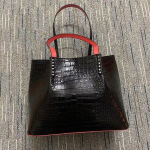 Sac de mode cabata designer fourre-tout rivet en cuir véritable sac à main sacs à main composites célèbre sac à main sacs à provisions noir blanc pour fille179C