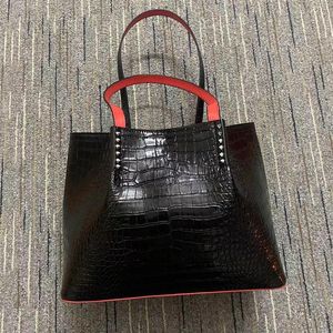 Sac de mode cabata designer totes rivet rivet en cuir authentique sac à main composite sacs sacs à bandoulière célèbres en noir blanc pour girl266f