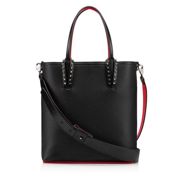 Mode sac cabata designer fourre-tout rivet en cuir véritable rouge bas sac à main composite sacs à main célèbre sac à main sacs à provisions noir blanc001