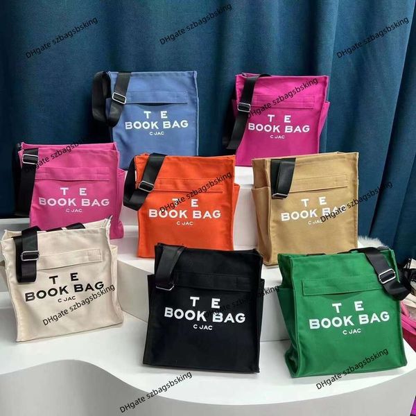 Bolso de moda tienda libro Tote para mujer 80% ventas al por mayor de fábrica MarcJacob nueva tendencia bolsos con letras impresas clásico con mochilas escolares de gran capacidad