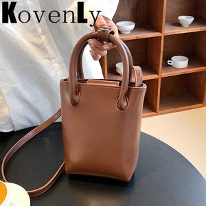 Bolsos de moda para mujer, bolso de diseñador de cubo pequeño Vintage, bolso de cuero de Color puro, bolso cruzado de moda para mujer, bolsos de mano pequeños 230303