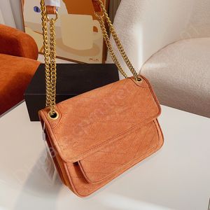 Sacs de mode sac de ceinture d'épaule de luxe pour les femmes les sacs fourre-tout sac à main designer sac de messager en daim hobo chaînes en métal de style rétro sacs à main polyvalents décontractés