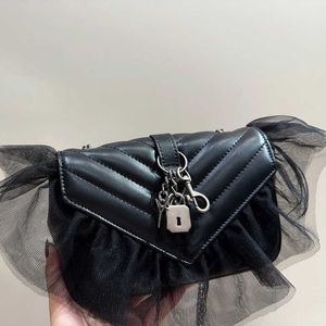 modetassen mini messenger bag met zwart mesh dames designer handtassen luxe lederen avondschoudertassen dame party portemonnee 230926