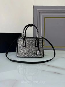 Fashion Bags Mini Satin Glitter Rhinestone Safayano Tote Tas vol met ster Diamond Satin Dames zijde Zipper Silver Hardware Crossbody tas