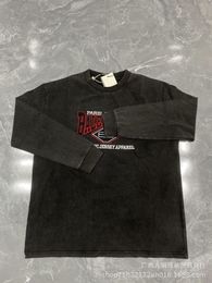 Moda bale 2022ss Camiseta bordada Negro Owens Camisetas de gran tamaño de alta calidad Material de algodón de lujo Camiseta superior para hombres ropa de moda