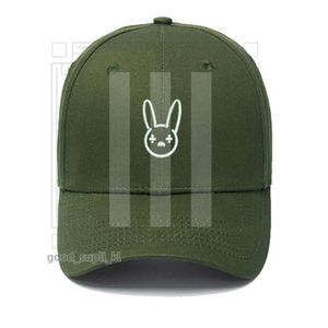 Capes de balle de mode Bad Bunny Brodery Designer Baseball Cap 100% coton rappeur Reggaeton Artiste papa Unisexe Men décontracté Femmes Snapbacks Cap Hip Hop Hat 943