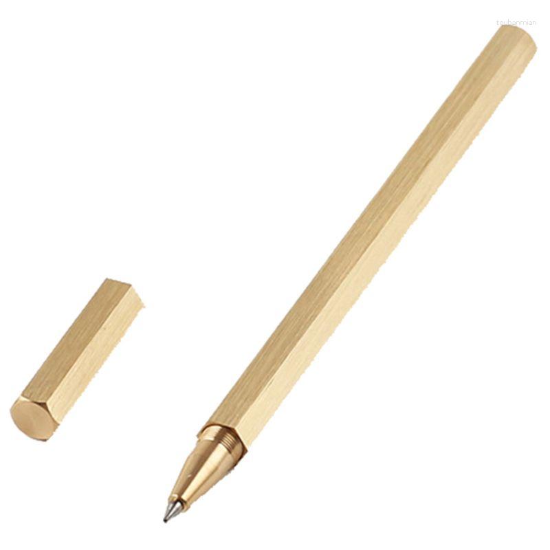 Modischer Kugelschreiber, Gel, feine Spitze, Sechseck, für glattes Schreiben, 0,5 m