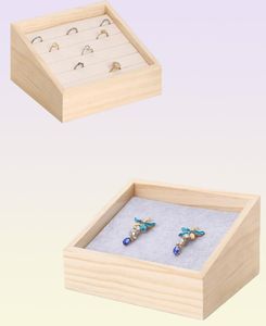 Mode bamboe fluwelen sieraden display lade ring doos oorrang ketting armband hanger display organisator sieraden opslag8658684