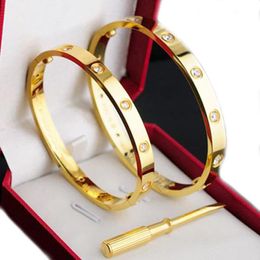 Bracelet de mode Argent Dames Rose Or Lady Vis Hommes Tournevis Diamant De Luxe Designer Bijoux Femmes Hommes Bracelets Bangle Boîte besoin Eeku