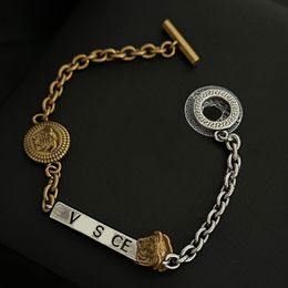 Brazalete de moda para mujer Marca Carta Cara Pulseras de diseño 18k Chapado en oro Plata Joyería de cobre Pulsera Brazalete Amor de boda Regalo de Navidad