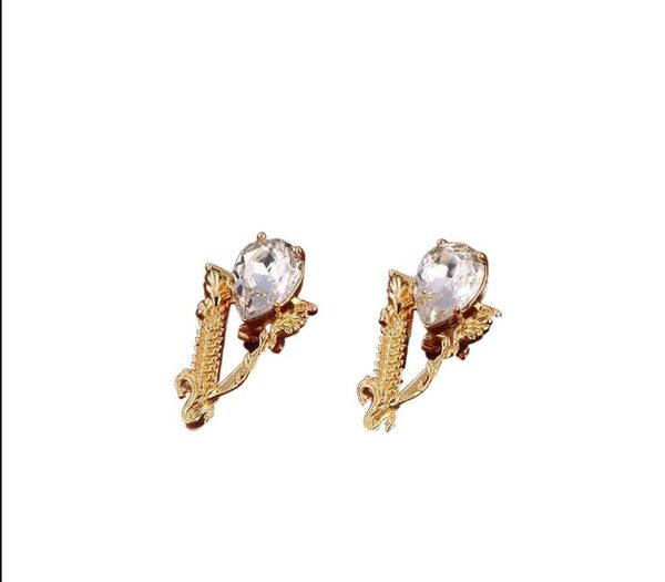 Moda Banshee Pendiente Stud Micro Incrustaciones Cristal cobre Mujeres Hombres Pendientes Señoras Pendientes Diseñador Joyería regalos XMER33 - 001