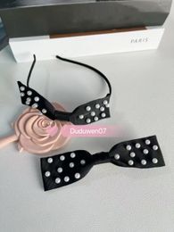 Barrettes à cheveux à la mode, pinces à cheveux, marque C, nœud en perles, collection de bandeau, accessoires classiques, cadeau de mariage vip