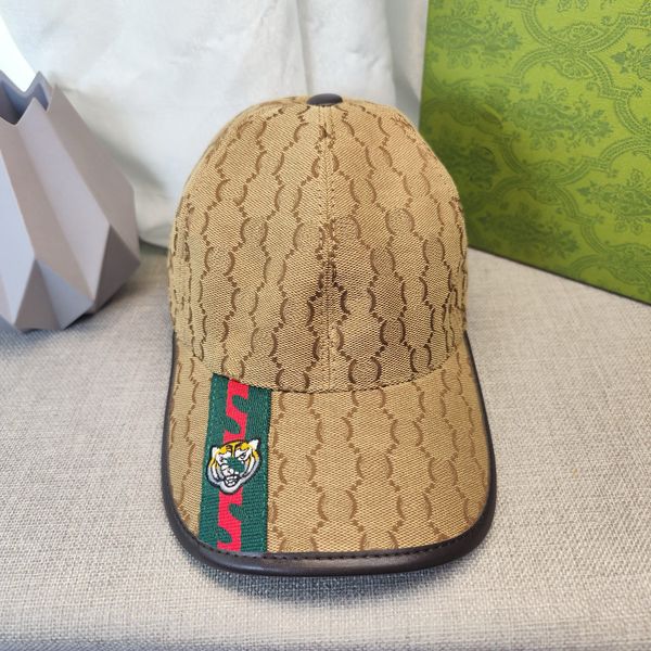 Fashion Baseball Cap Designer Caps Casquette Luxe Tiger Bee Cat Canvas avec des hommes Chapeaux de balle de lettres de lettres pour femmes