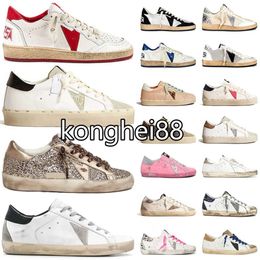 Mode Basket Golden Shoes Star Sneakers White Divered Dirty Designer Superstar Men and Women Casual