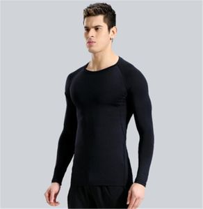 Mode de basket-ball Men de compression Top Gym Fitness Running T-shirt Sportswear Sleeves Long Gym Jogger Vêtements Wear plus2761226