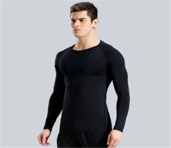Mode de basket-ball Men de compression Top Gym Fitness Running T-shirt Sportswear Sleeves Long Gym Jogger Clothing Wear plus 3516615