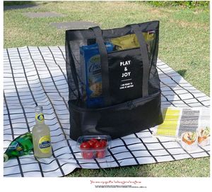 Mode Beach Cooler Bag Outdoor Picknick Backage Kichenware Opslag Mesh Tote Bag Cooler Bag Beach Lunch Pack Picknickpakket