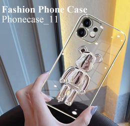 Mode Belle Clear Bear Silicone Designer Téléphone Cas pour iPhone 13 12 11 Pro Max Case X XR XSMax 7 8 Plug Case avec boîte-cadeau2982573