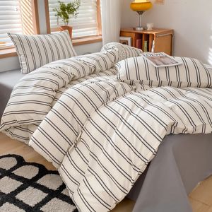 Couvrette de literie de mode coquette de lit feuille de lit de lit 100 coton linpread lin nordique classique home textile doux respirant 240426