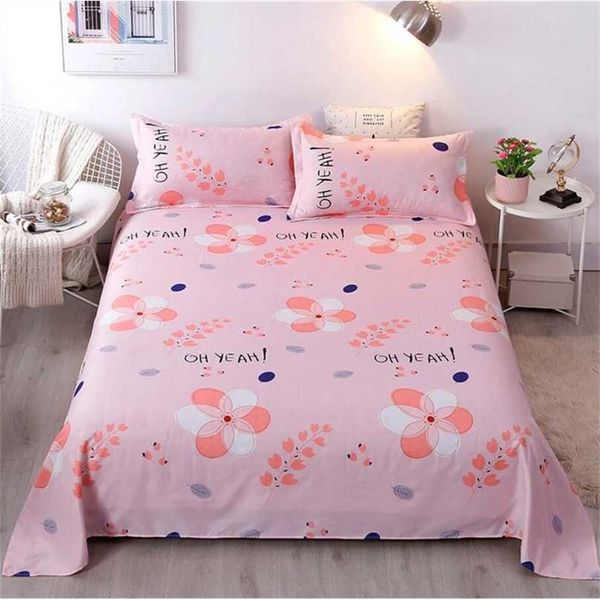 Drap de lit de mode Linge de lit Polyester Coton Drap de literie Doux Respirant Single Queen King Size Couvre-lit Taie d'oreiller NeedOrder 211110