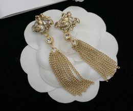 Boucles d'oreilles Fashion Bee Stud Dangle Eearring Designer Copper Pearl Vintage Bees Long Chandelier Boucle d'oreille pour les femmes fête de fiançailles amoureux cadeau bijoux