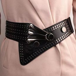 ceinture de mode Ceinture large noire, ceinture élastique, décoration à la mode, taille fine, jupe d'étanchéité à la taille, manteau, fermeture à la taille, accessoires de terre féminins, articles de vente chauds