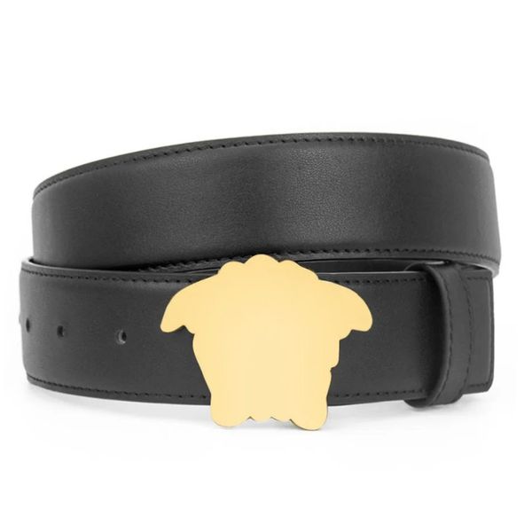 Cinturón de moda Cinturones para hombres y mujeres Diseñador Smooth Gold Sliver Gun Hebilla negra Cuero de vaca de calidad superior Hebilla de cuero correa casual cinturones