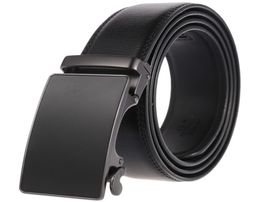 Ceinture de mode ceintures noires en cuir véritable pour hommes ceintures à boucle automatique 110130cm sangle 162163751