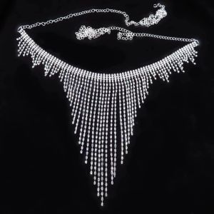 mode Riemen Bling Zilver Goud Taille Ketting Tailleband Vrouwen Zomer Shirt Jurk Brede Metalen Strass Kwastje Fringe Strap Stretch sexy bikini