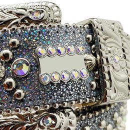 Cinturones de moda para mujer Diseñador Cinturón de diamantes de imitación Bb Simon para hombre con diamantes de imitación brillantes como regalo 241G