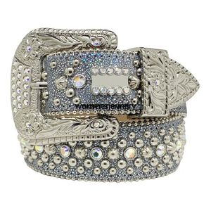 Ceintures de mode pour femmes pour hommes BB Simon Simon Rignestone Belt With Bling Rhinstones comme Gift317T