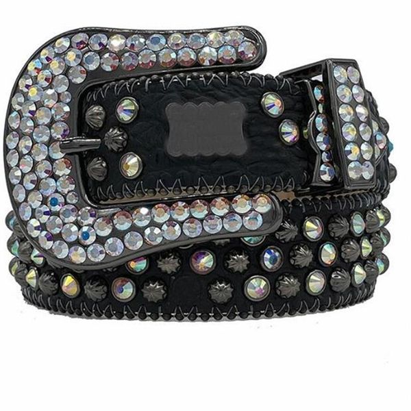 Ceintures de mode pour femmes Designer Hommes Ceinture en strass Bb Simon avec strass bling comme cadeau313R