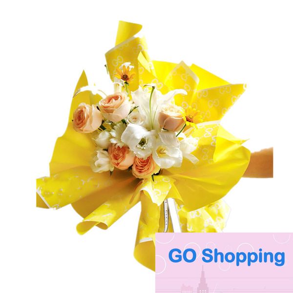 Papeles de marca grande a la moda, Material de papel para envolver flores, papeles Ouya, ramo de impresión Floral, materiales de tienda de flores de papel Dacal