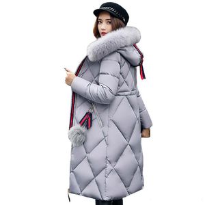 Mode-manteau d'hiver épaissi parka femmes couture mince long manteau d'hiver vers le bas coton dames vers le bas parka doudoune femmes 2020