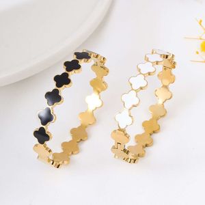 Mode bijoux en acier inoxydable quatre feuilles bracelet bracelet bracelet en acier inoxydable bracelet doré bracelet femme bijoux