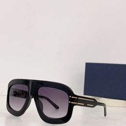 Fashion Black Acetate Eye Mask Cadre Super Larges Sunglasses Femmes pour hommes Mentide Luxury Grey Green Gradient Lens UV400 240416