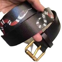 Mode noir authentine cuir concepteur ceinture de serpent à boucle de poupe de boucle avec des hommes ceintures pour hommes accessoires