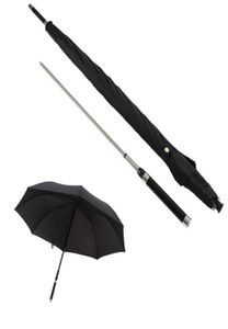 Fashion Black Long Handgreep Paraplu's Men Automatisch Winddichte Umbrella Business Sword Warrior Zelfafdefense Creative Sunny en Rainy 6263227