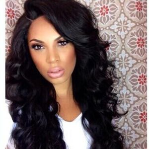 Moda Negro Largo Pelucas Sintéticas Cabello Natural Ondulado Perucas para Mujeres Negras Afro Perruque Cosplay Peluca Ninguno Peinado de Encaje En Stockfactory di