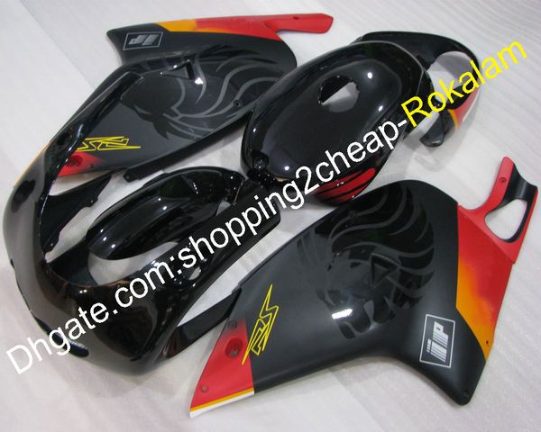 Kit de motocicleta RS 125 negro rojo a la moda para Aprilia RS125 2001 2002 2003 2004 2005 juego de carenado de carrocería ABS para motocicleta