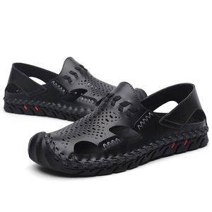 Mode sandales noires été femmes cuir marron Sandy plage sandale nouveaux hommes chaussures taille 38-44 Code: 92-176623 46350