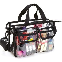 Mode Zwarte Vrouwen Zomer Plastic Schoudertas Handtas Travel Tote Cosmetic Beach Toilries Bad Opbergkoffer