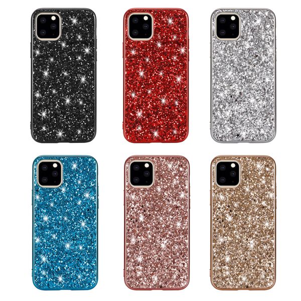 Moda Bling Glitter Diamond Cases Rhinestone Crystal Shiny Sparkle Galvanoplastia Parachoques para iPhone 14 13 12 11 Pro Max XR XS X 8 7 Plus Samsung S22 S23 Ultrea