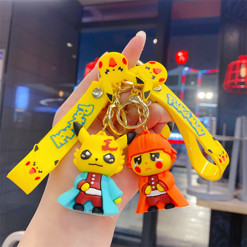 Fashion blogger designer jewelr Cartoon Drip Glue Keychain Bag Pendant Doll Pendant mobile phone Keychains Lanyards KeyRings wholesale YS234