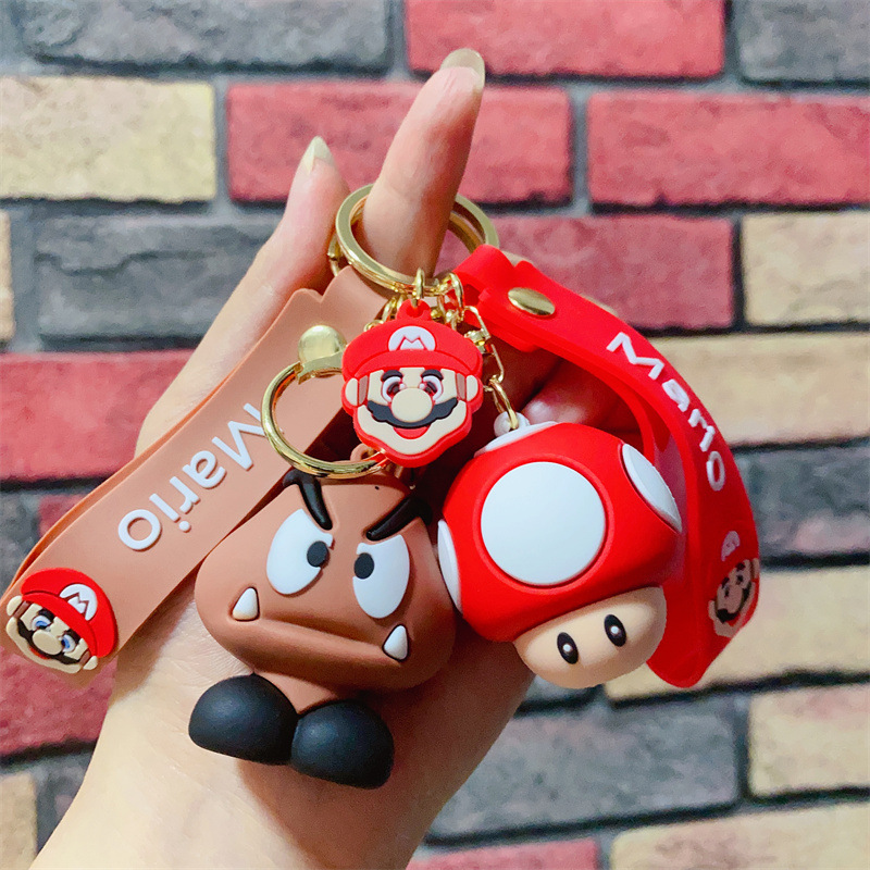 Fashion blogger designer jewelry Creative and cute cartoon character doll keychain mobile phone Keychains Lanyards KeyRings wholesale YS64