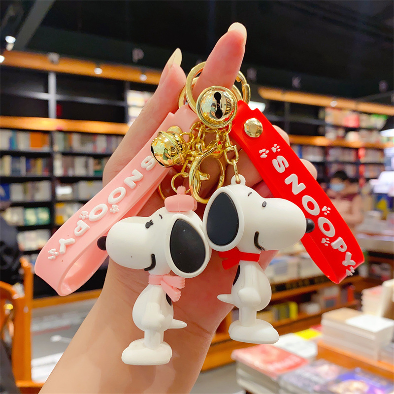 Fashion blogger designer jewelry Cute cartoon pet dog keychain doll mobile phone Keychains Lanyards KeyRings wholesale YS147