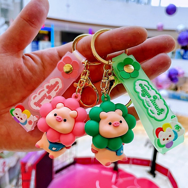 Moda blog yazarı mücevher ayçiçeği domuz yavrusu anahtarlık damla jel şifa serisi anahtar zincir zinciri cep telefonu anahtar zincirleri teyps teyrings toptan ys10