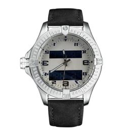 Mode cadran bleu montres hommes double fuseau horaire montre pointeur électronique affichage montre de luxe montres bracelet en caoutchouc mâle clock256w