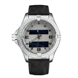 Moda quadrante blu orologi da uomo orologio doppio fuso orario puntatore elettronico display montre de luxe orologi da polso cinturino in caucciù orologio maschile259q